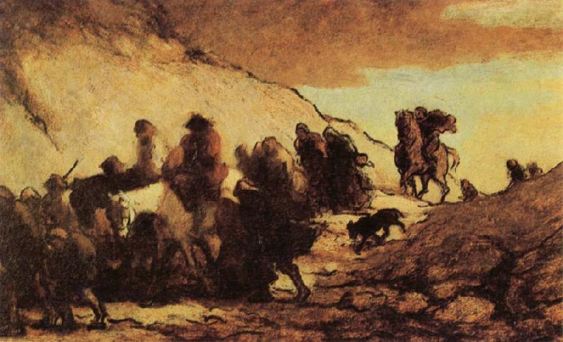 Honore Daumier The Emigrants oil painting picture